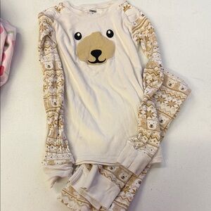 Gymboree Bear Pajama Set - White and Tan